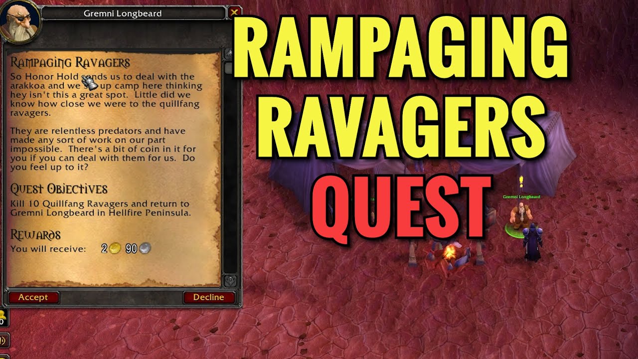 Rampaging Ravagers Quest (WoW TBC) - YouTube