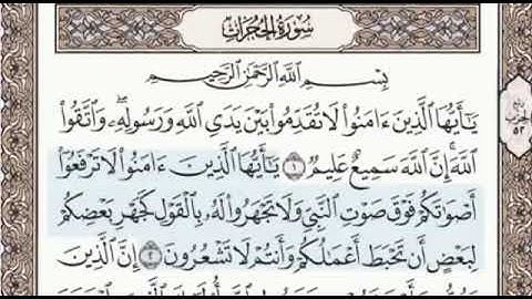 اخر سورة الفتح واول سورة الحجرات الصفحة 515 الشيخ محمد صديق المنشاوي