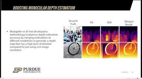 Monocular Depth Estimation Improvements
