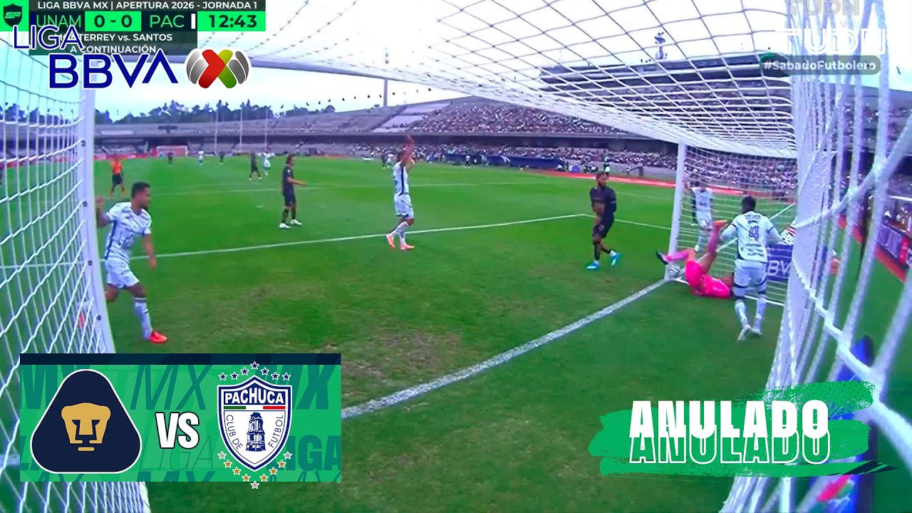 ¡GOL... ANULADO A PUMAS! | Pumas vs Pachuca | Liga MX - J1 Apertura 2026 | TUDN