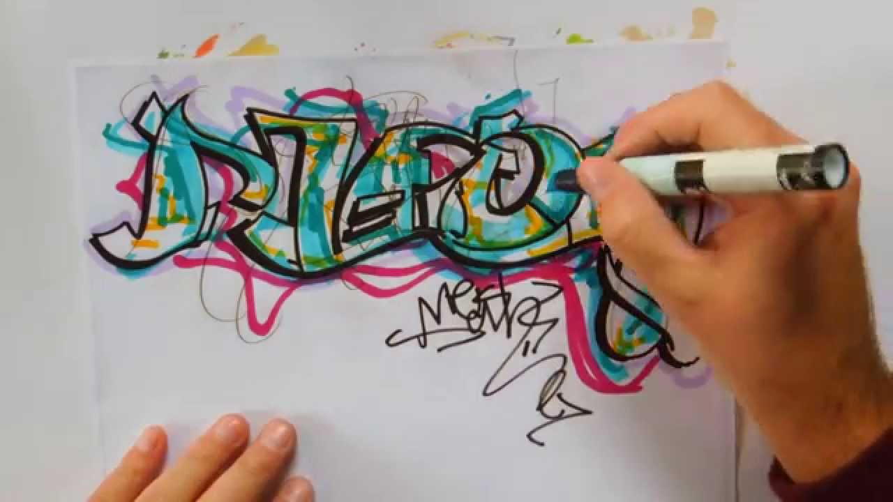 Mesh AOK Graffiti Tutorial: How to color in a piece - YouTube