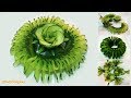 4 Beautiful Cucumber Garnishes For Hotel & Restaurant Food Designs & Decorations