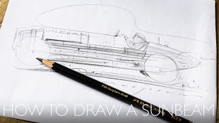 How To Draw A 350Hp Sunbeam Record Car