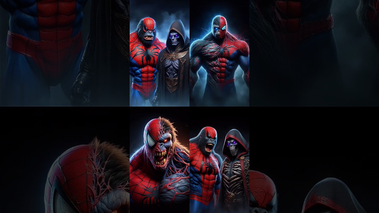 Epic in Ai creation spider man: Incredible fusion formed by fusing Spiderman king Kong and Zatana