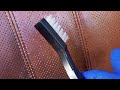 Tip to clean perforated leather car seats- P&amp;S Xpress interior  #satisfying #interiordetailing #car