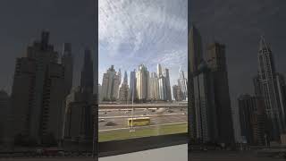 Dubai Metro Outside View 🚆✨ Futuristic City Ride #shorts