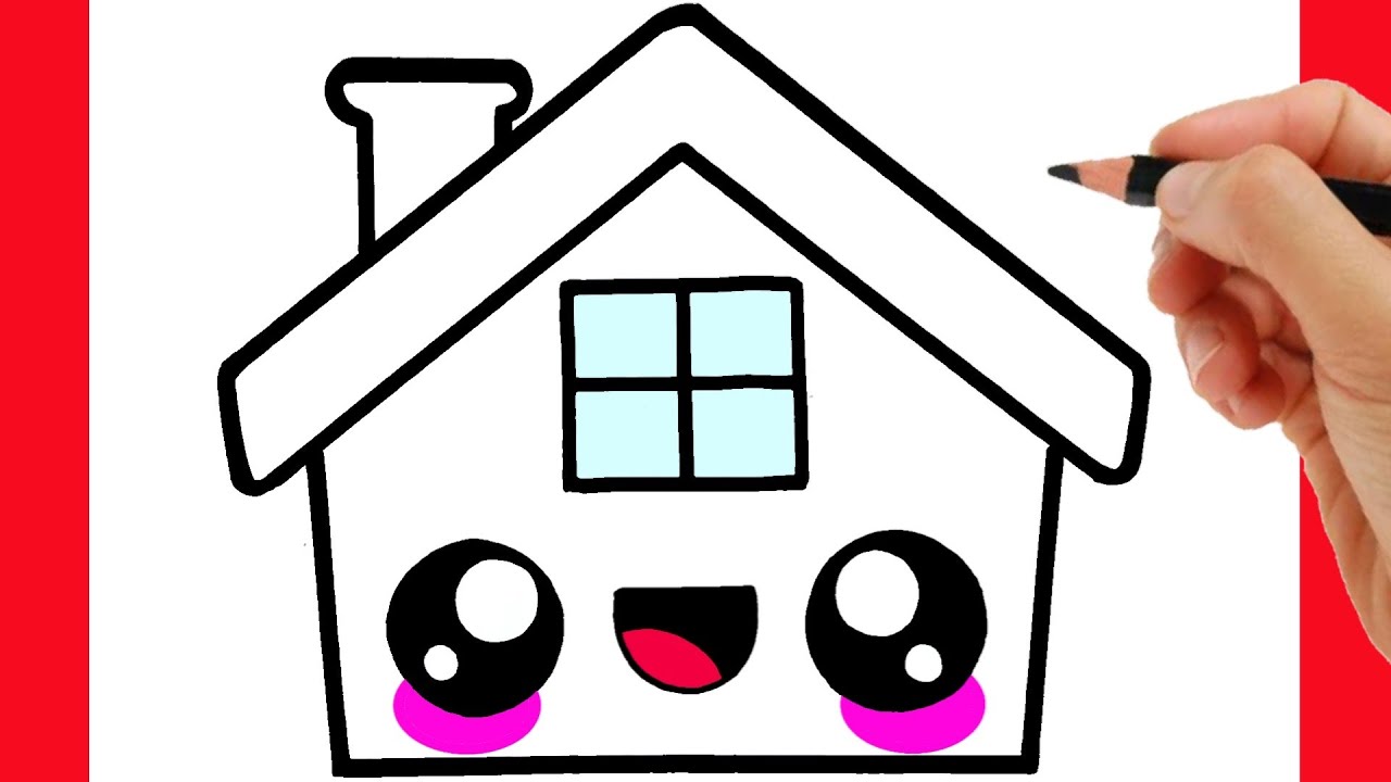 How To Draw A House Kawaii Easy Step By Step Social Useful Stuff Handy Tips - lion para desenhar brawl stars