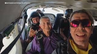 Woman Celebrates 90th Birthday With Skydive