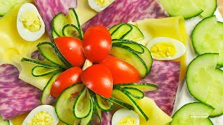 Красивая нарезка на праздничный стол / Vegetable cutting