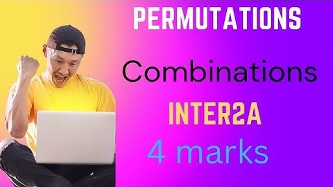 #permutations and combinations #4marks #inter2a #2amaths