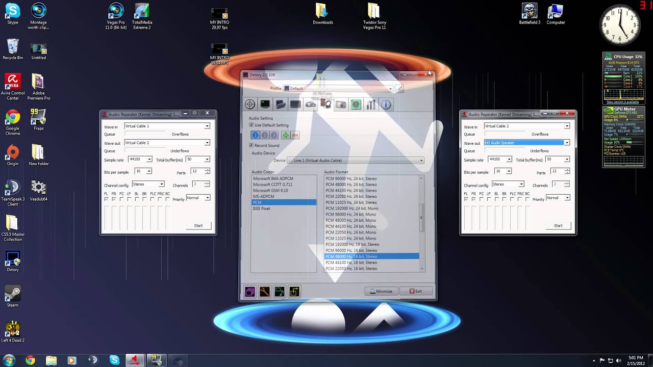 How To Separate Game Audio From Teamspeak/Skype For FRAPS, Playclaw, and Dxtory