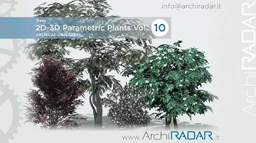 2D 3D Parametric Plants Volume 10 - ARCHICAD Objects