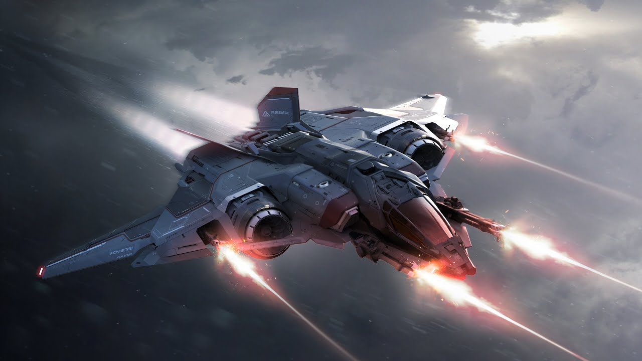 Sabre vs Vanguard Harbinger PvP in Star Citizen in a Battle of the Aegis - Pun Intended