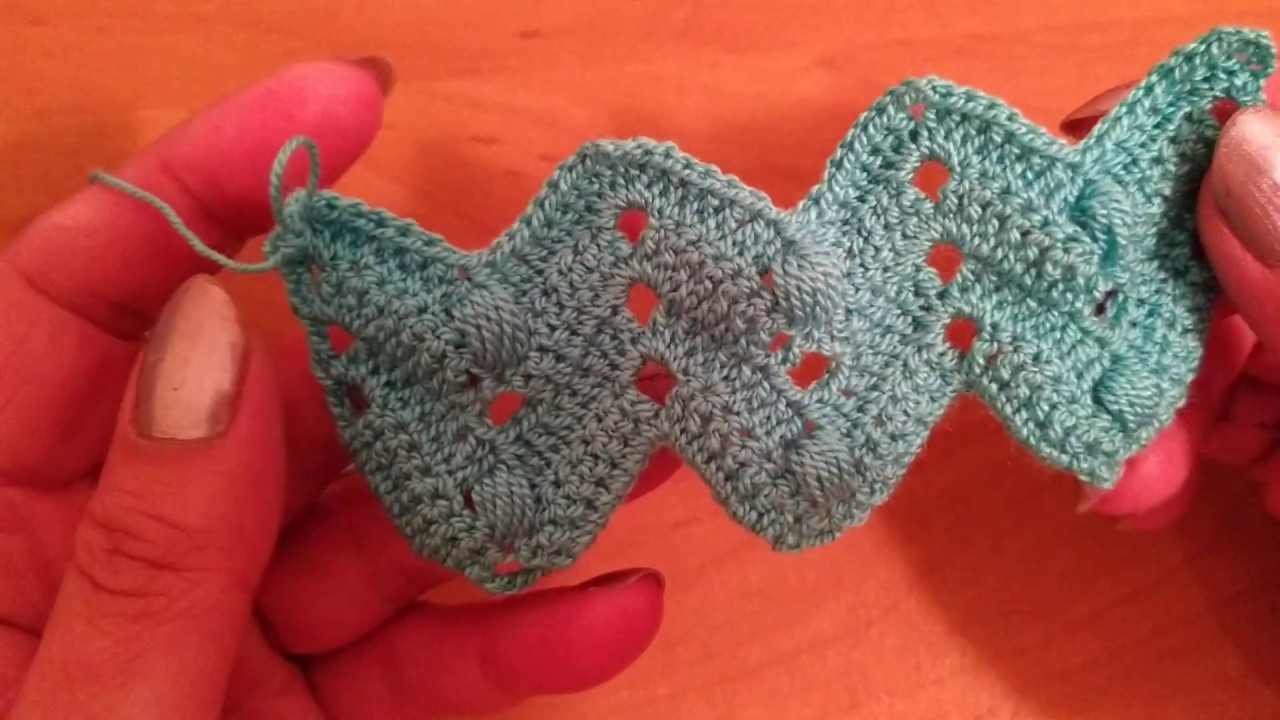 ΣΧΕΔΙΟ ΖΙΚ ΖΑΚ ΜΕ ΒΕΛΟΝΆΚΙ   CROCHET TUTORIAL