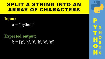 Split a string into an array of characters | Python shorts
