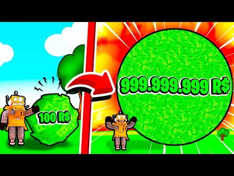 СОЗДАЛ САМЫЙ ОГРОМНЫЙ В МИРЕ ШАР ИЗ ДЕНЕГ! СОБРАЛ 999.999.999 РОБУКСОВ ROBLOX Money Race