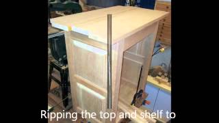 some of the steps in building a bookcase.