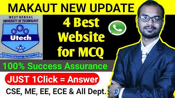 MAKAUT ONLINE MCQ EXAM 100% Success Rate || 4Best Website For All Departments || MCQ Question