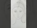 Drawing of a girl with ponytail hairstyle | Pencil sketch | Face drawing