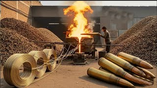 Incredible Process of Recycling Millions Of Waste Bullet Shells Into Make Quality New Brass Wires