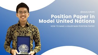 [FULL ENG DUB] How to Make Your First Position Paper in MUN