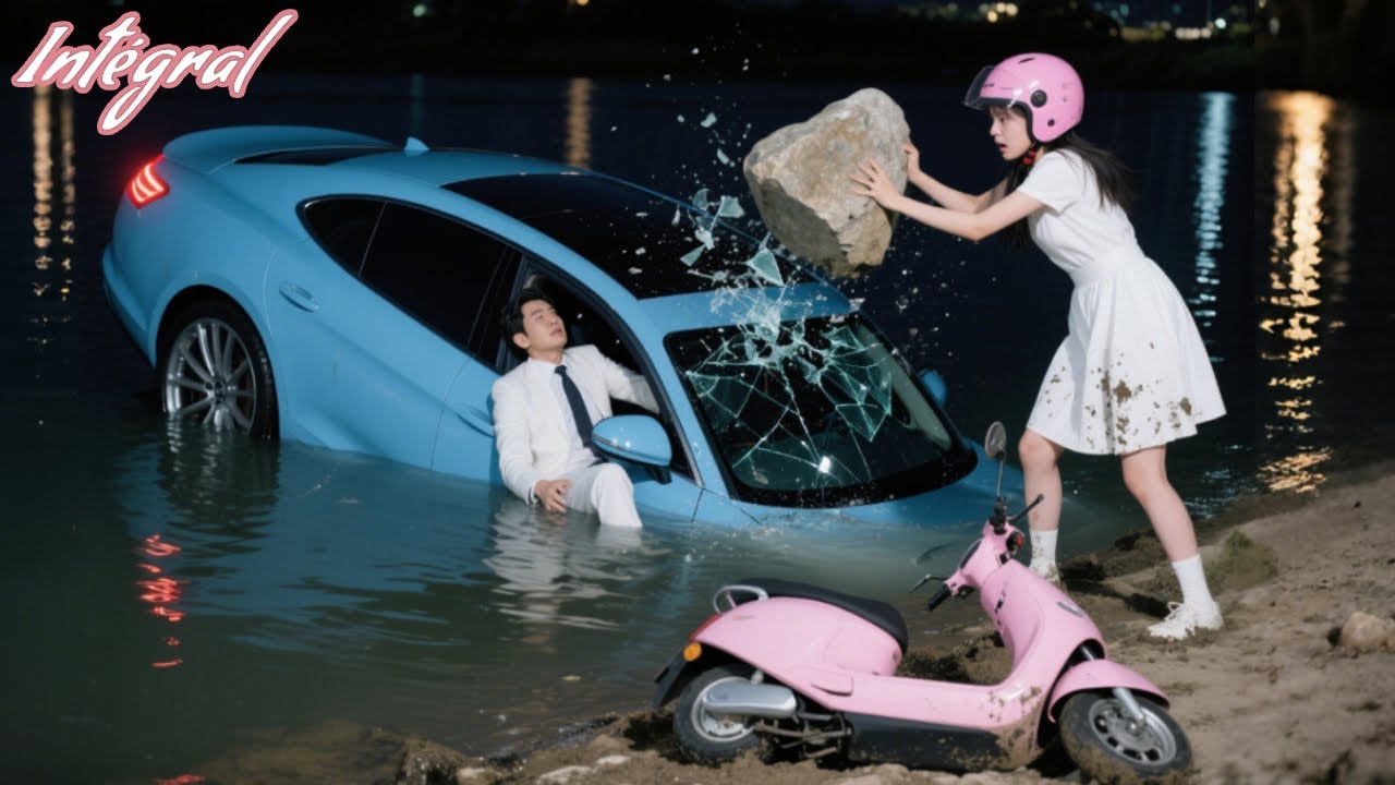 Personne n’entend l’homme noyé,sauf pauvre fille brise la vitre & le sauve:c’est un PDG ! LOVE!