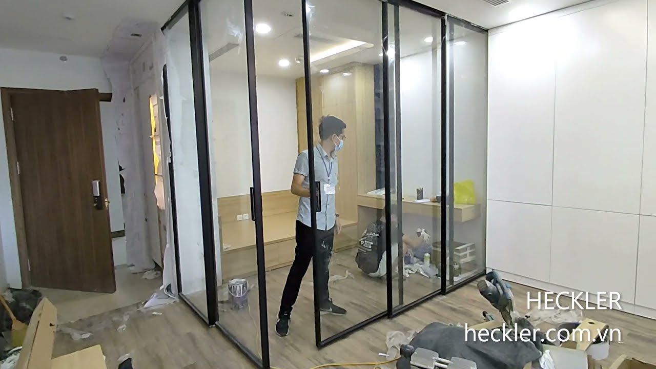 Cửa trượt vuông góc 90 độ Heckler - youtube
