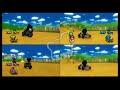 Mario Kart Wii - Three Player Splitscreen (No Commentary)