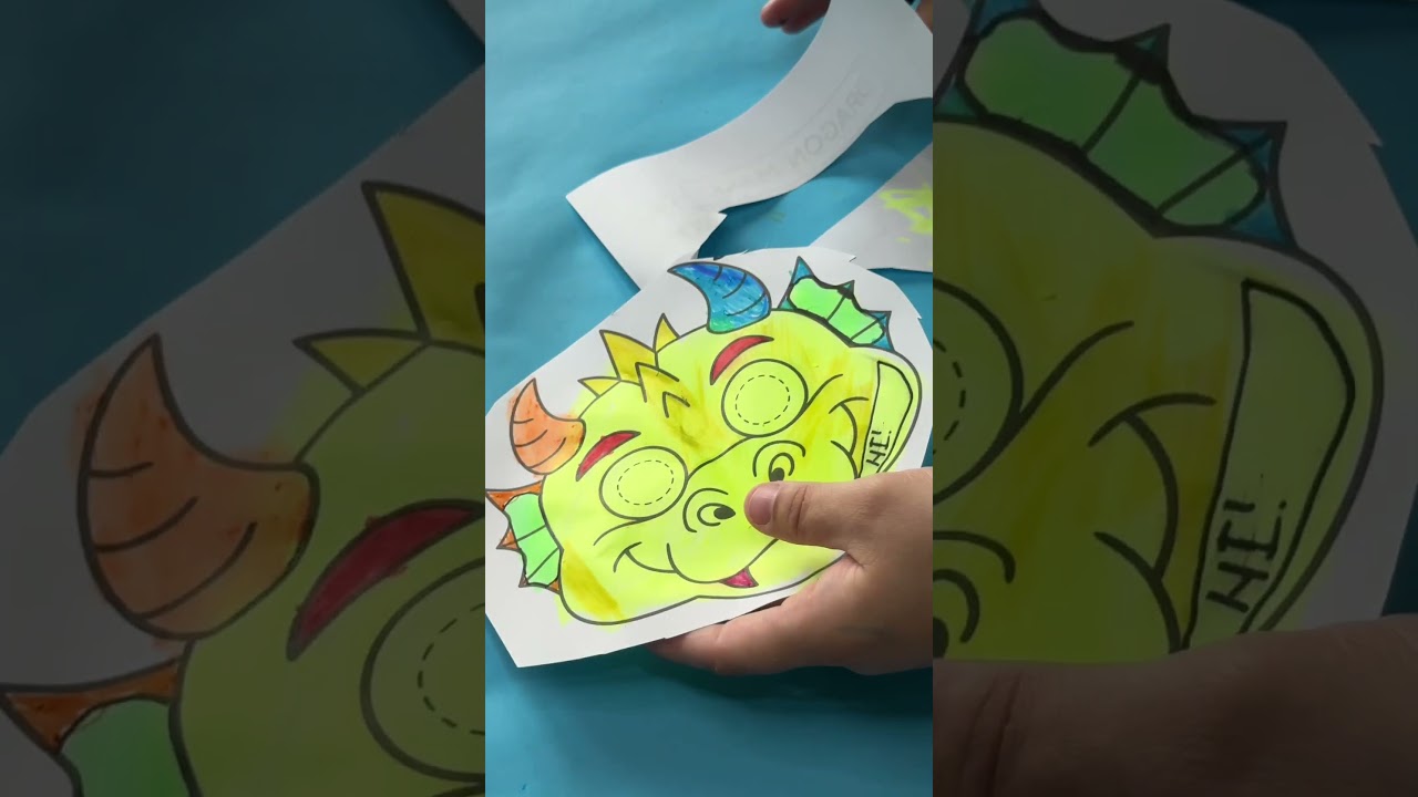 Easy Dragon Mask Craft for Kids | Free Printable & Quick DIY Tutorial 