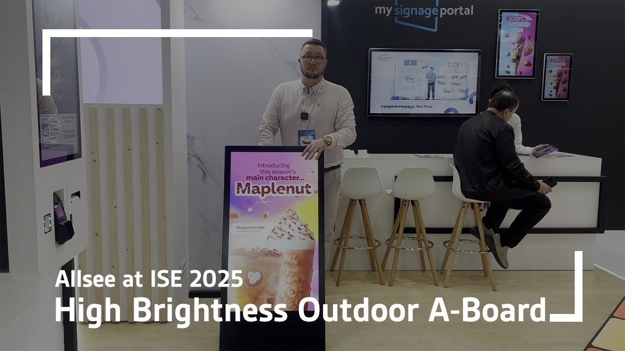 Allsee at ISE 2025 - High Brightness Outdoor Digital Android Battery A ...