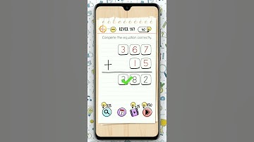 Brain Test Level 197(Complete the equation completely) walkthrough solution