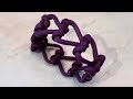 EASY HEART DESIGN PARACORD BRACELET 🎀✂ 📱