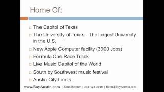 Austin, tx - highest job growth in the nation 512-423-5626