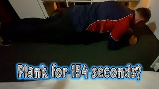 Guy Planks For 154 Seconds