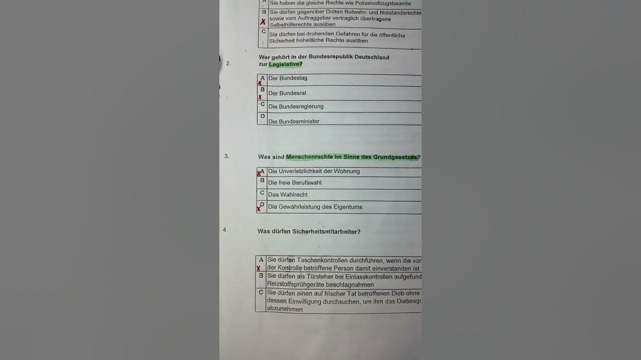(Prüfung 5)ganz schwierige Sachkundeprüfung §34a , wichtig, Fragen,Antworten, sehr Schwere