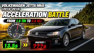 Volkswagen Jetta Mk6 Acceleration Battle (2010–2018) | 1.6 TDI to Jetta GLI