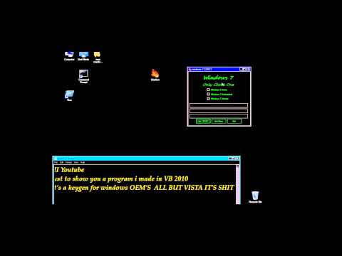 My Window OEM PRODUCT Key Gen ALL WINDOWS 2010 Made On VB (Full HD).wmv