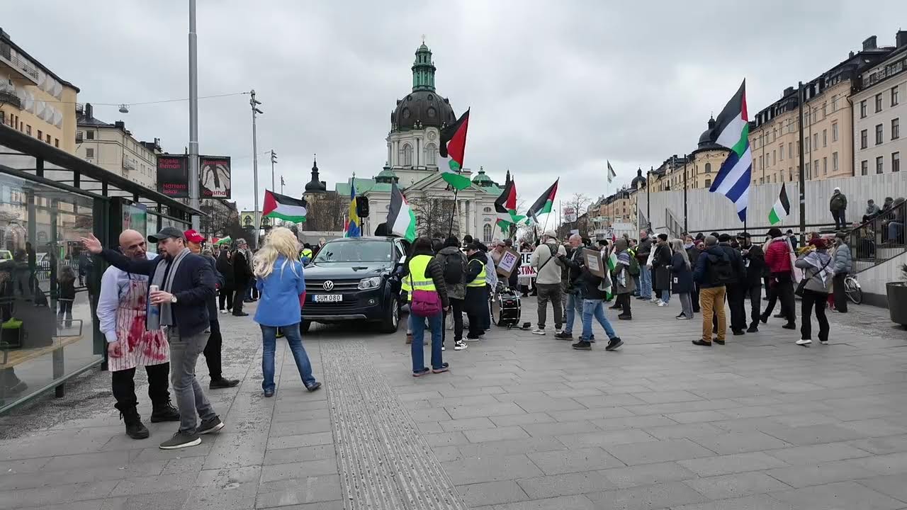 Palestinademonstration Stockholm