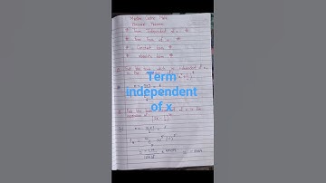 Master Cadre Math #PGT, #NVS ,Class +1 , Binomial theorem. term independent of x