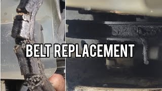 How to replace a Speedqueen washer belt (baked on belt)