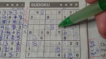 Thursday. Bonus Extra edition (#8758) Four Stars Sudoku puzzle 06-20-2024 Extra part 2 of 4