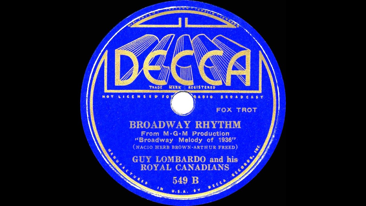 1935 HITS ARCHIVE: Broadway Rhythm - Guy Lombardo (instrumental)