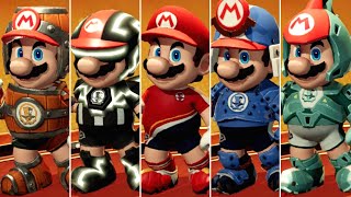 Mario Strikers: Battle League - All Mario Outfits (DLC Included)