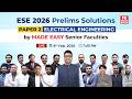 ESE 2026 Prelims Paper 2 Electrical Engineering | Live Solutions &amp; Exam Analysis | MADE EASY