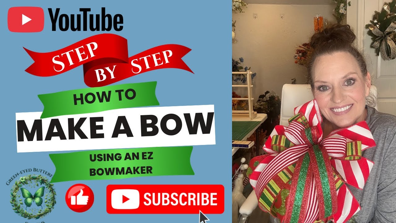 How to Make a Bow Using the EZ Bow Maker @Green-EyedButterflyDesigns 