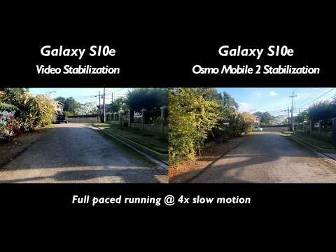 Galaxy S10e vs DJI Osmo Mobile 2 - Video Stabilization Comparison #s10e #osmomobile2