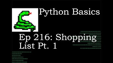 Python Basics Shopping List Pt 1