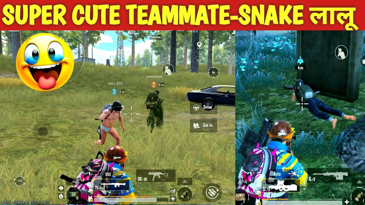 SUPER CUTE TEAMMATE IMPRESS ME 😁FLARE BGMI COMEDY video online gameplay MOMENTS CARTOON FREAK 