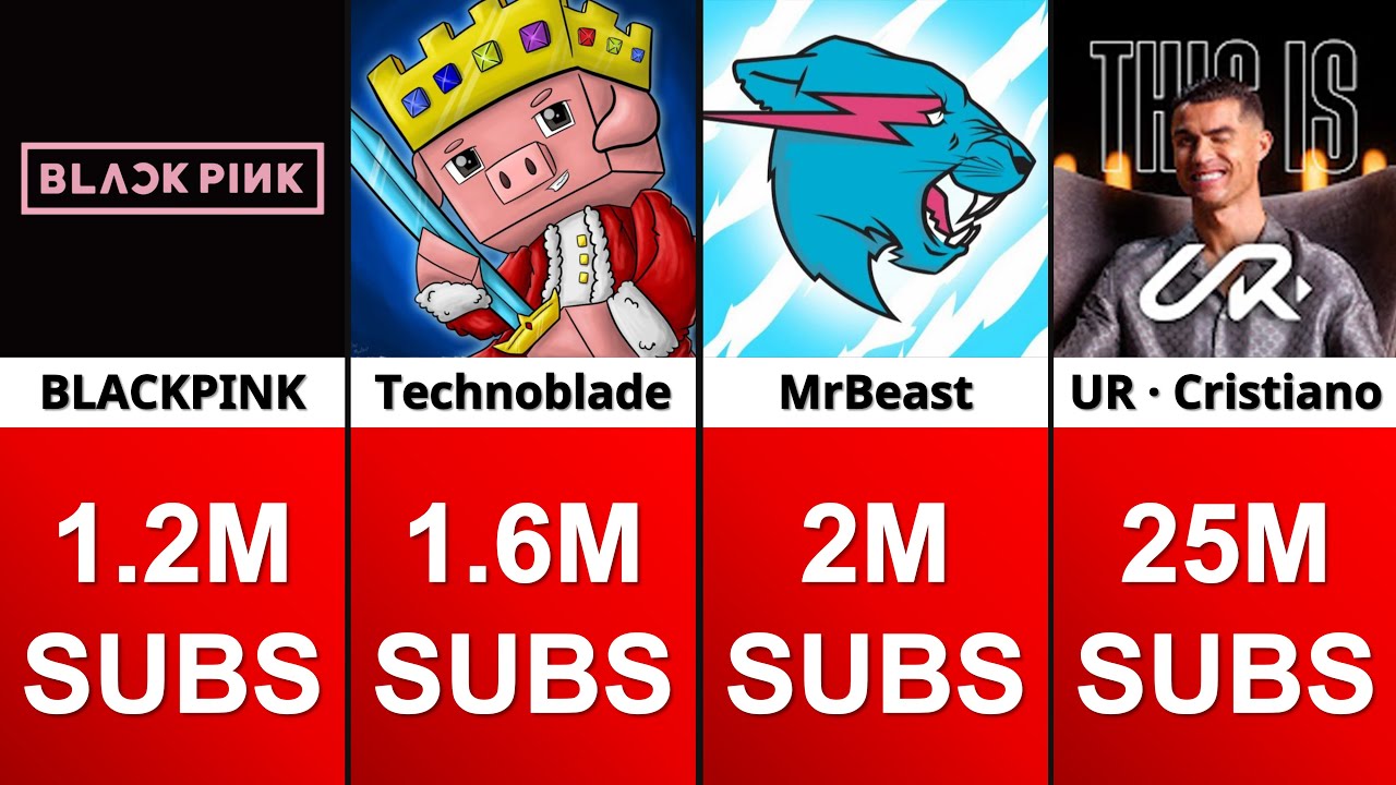 YouTubers With Most Subscribers Gained in One Day || UR · Cristiano