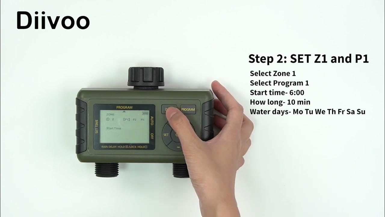 【Diivoo】WT04 Water Timer Set Up Program YouTube